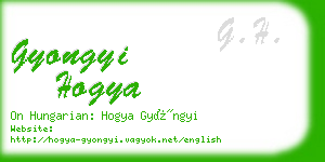 gyongyi hogya business card